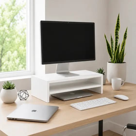 Suporte Monitor 65cm Ergonômico Escritório Gamer MDF