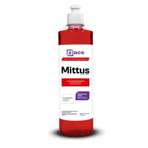 Mittus Lava Autos Concentrado Shampoo Automotivo Zacs 500ml