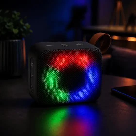 Caixa de Som com Led Bluetooth Pen Drive Resistente a Água e Poeira