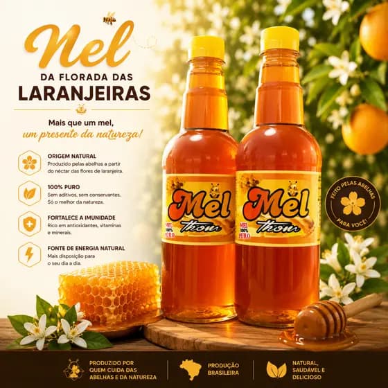 Mel 1,3kg Silvestre Florada Laranjeira