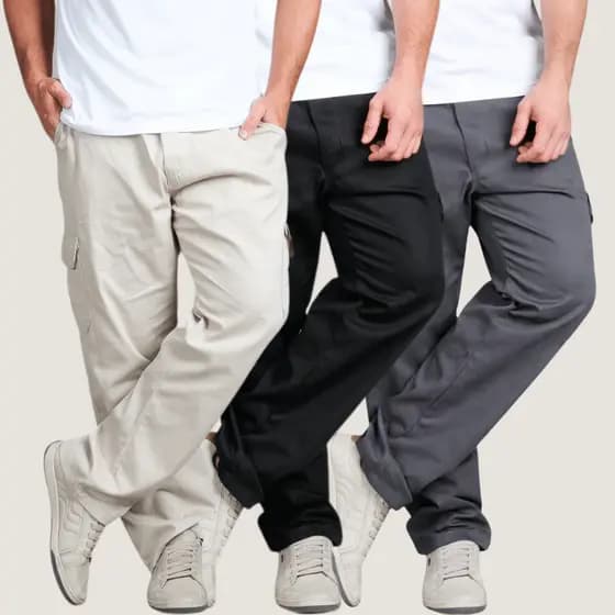 Calça Cargo Sarja Masculina Calca Masculino Tatica + Cores