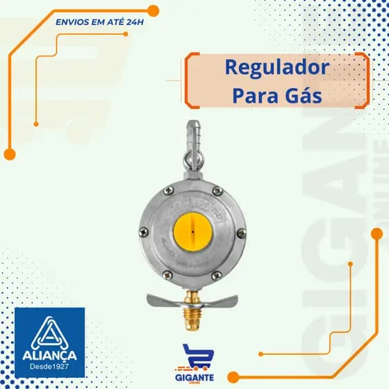 Regulador Para Gás 506 Uso Doméstico Sem Mangueira Aliança