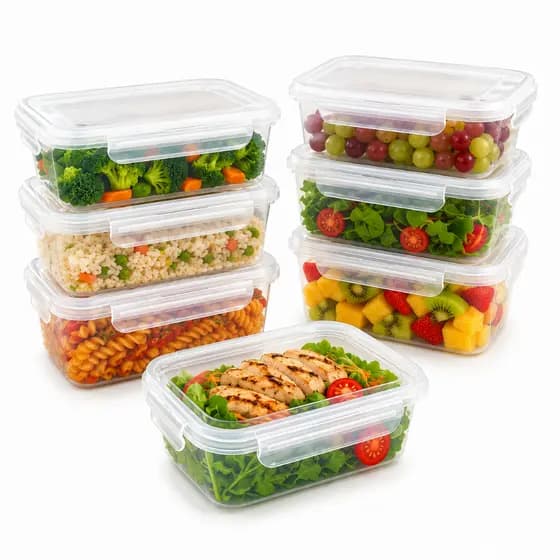Kit potes Marmita reutilizavel 850 litros com travas hermetico freezer microondas