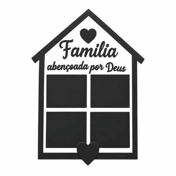 Quadro Retrato Mdf Decoração Sala Família