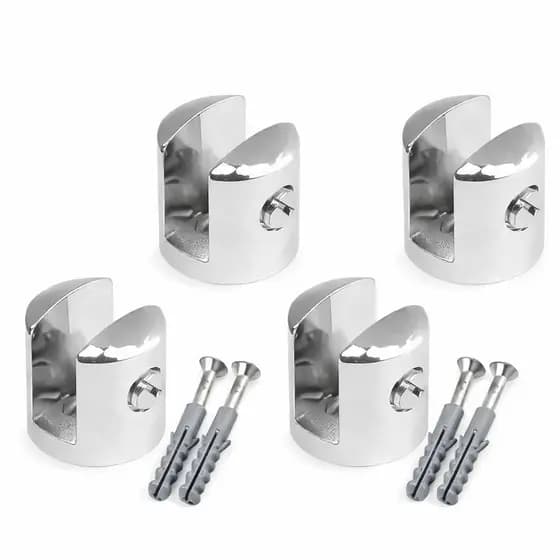 4 Suportes Fenda 4mm 6mm 8mm 10mm Pra Prateleira de Vidro