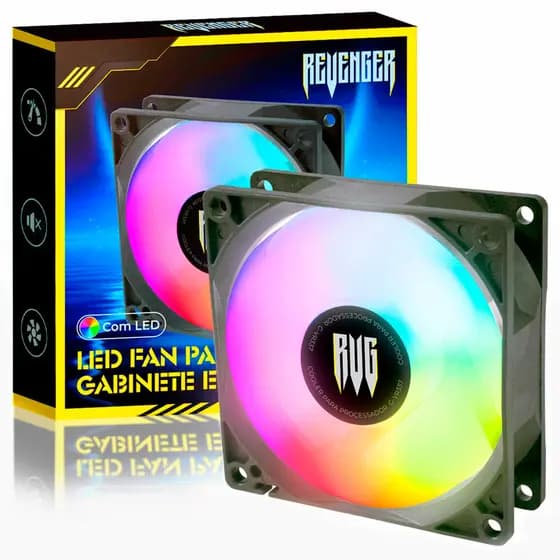 Cooler Fan 80mm 120mm Ventoinha Pc Gamer Gabinete Cpu Super Silencioso Led RGB