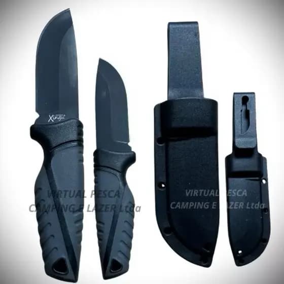 Faca de camping para bolso acompanha bainha com clip