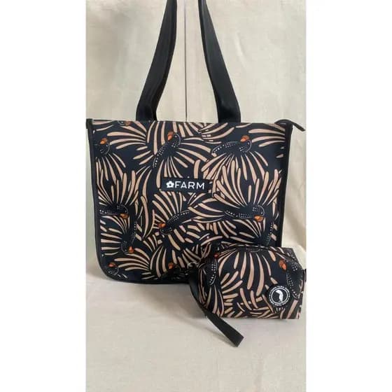 Bolsa Feminina Sacola Praia Com Necessaire Verão