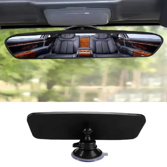 Espelho Retrovisor interior Do Carro 360 ° Curvo Grande Angular Giratório Com Ventosa De PVC Acessórios Automotivos