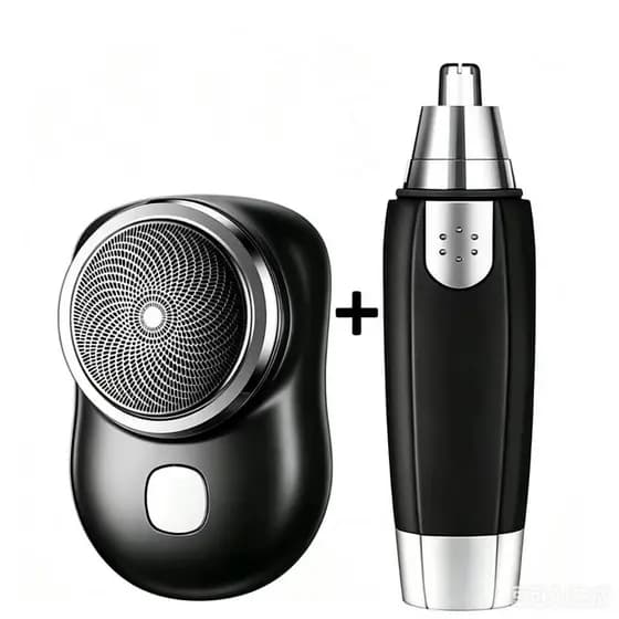 Kit Masculino Aparador de Nariz + Mini Barbeador Elétrico à Prova d"Água