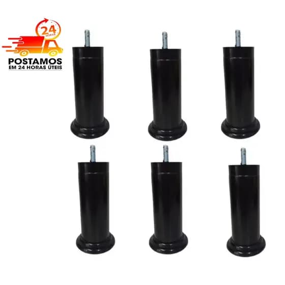 Pé de Cama Box & Baú | Plástico Universal 12cm com 1-6-12und