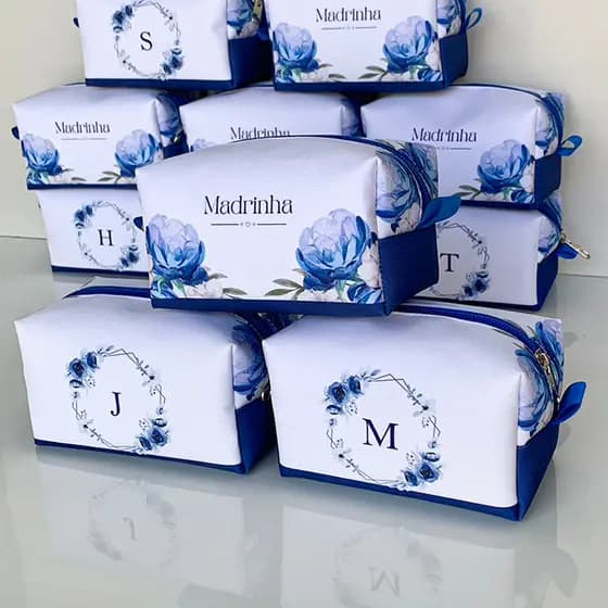 kit Bolsa Necessaire Personalizada Box P Lembrancinha Madrinhas casamento