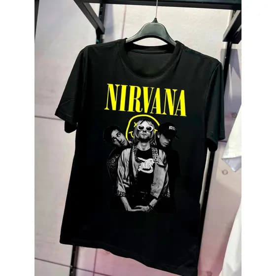 Camiseta Nirvana Kurt Cobain Rock Metal Metalica Unissex