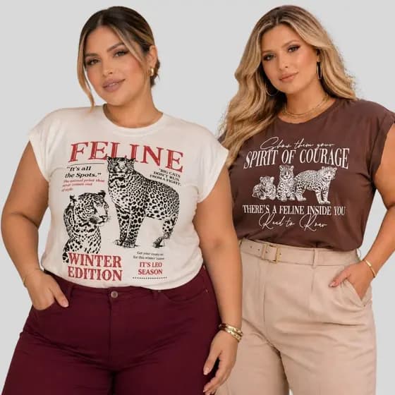 T -Shirt Blusa Plus Size Diversos Modelos Manga Japonesa Tecido 100% Algodão Comfy Moda Clean