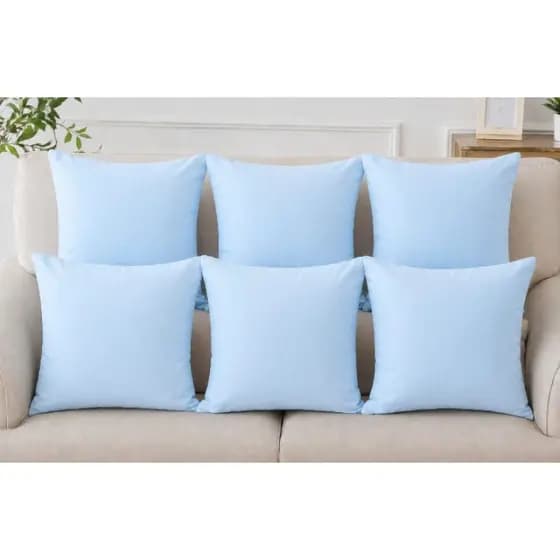 Kit 6 Capas de Almofadas 40×40 Oxford Liso Decorativa Sala Sofá
