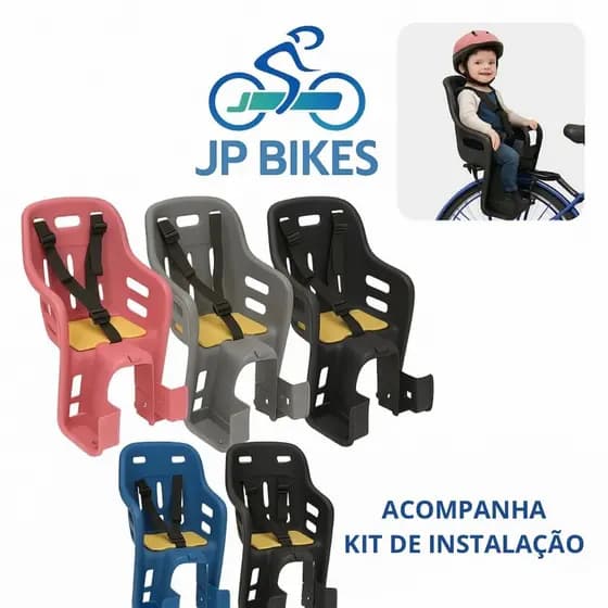 Cadeirinha Infantil Bicicleta Importada Traseira Resistente Para Bagageiro C/Cinto Importada