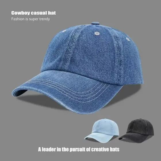 Boné Jeans Básico Liso Sem Estampa