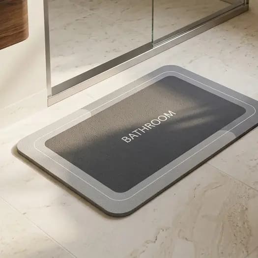 KIT 2 Tapete De Banheiro Antiderrapante Secagem Rapida Super Absorvente Macio Toque Suave Luxo 58x38