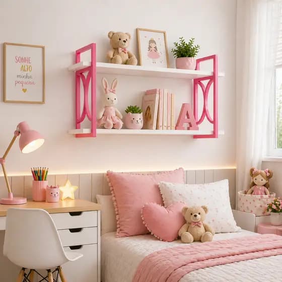 Prateleira Estilo Industrial Menino e Menina Suspensa 20x60 Livros, Cozinhas, Quartos e Lavanderia