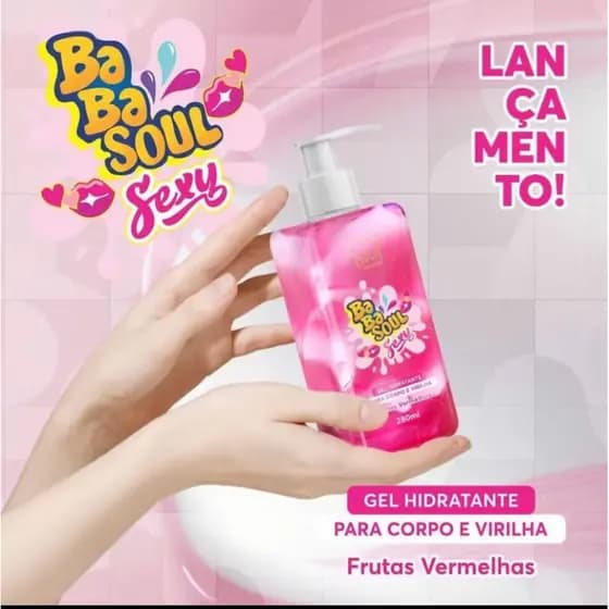 GEL HIDRATANTE CORPORAL VIRILHA BABASOUL FRUTAS VERMELHAS SOUL