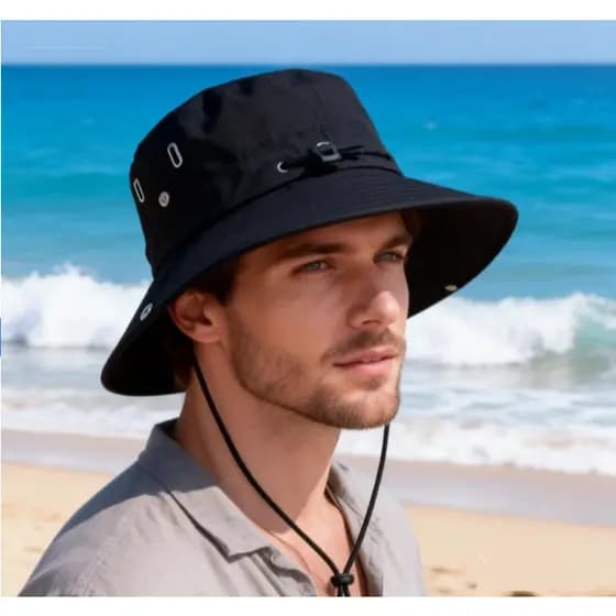 Chapéu de Sol Masculino Feminino Proteção UV, Respirável, Dobrável Ideal para Pesca Trilhas CHAP-YF
