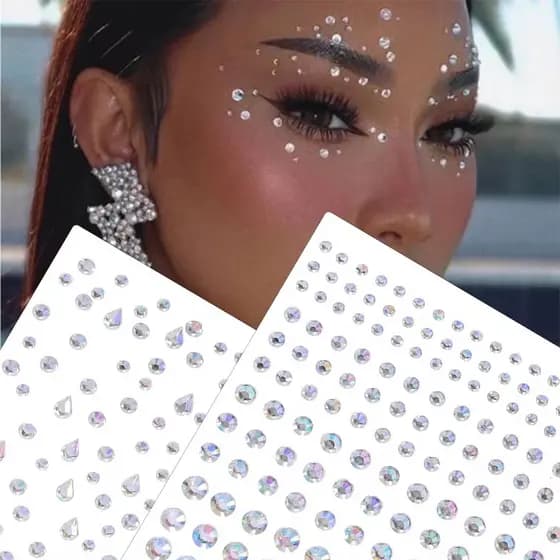 Cartela de Strass Auto Adesiva Artesanato/ Scrapbook/ Unhas/ Maquiagem- FY802122