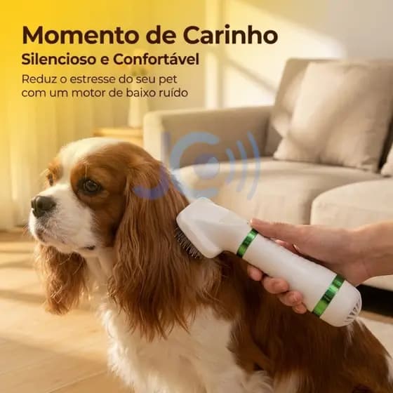 Escova Pet Secadora Elétrica para Secar e Remover Pelos de Gato e Cachorro Pronta Entrega