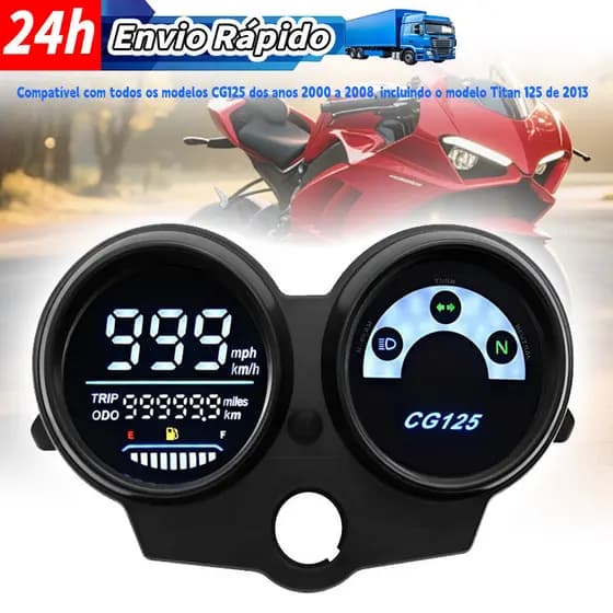 Painel Digital Para Motocicletas Honda Titan125 Cg125 Motorcycle Odometer Trip Meter Fuel Gauge