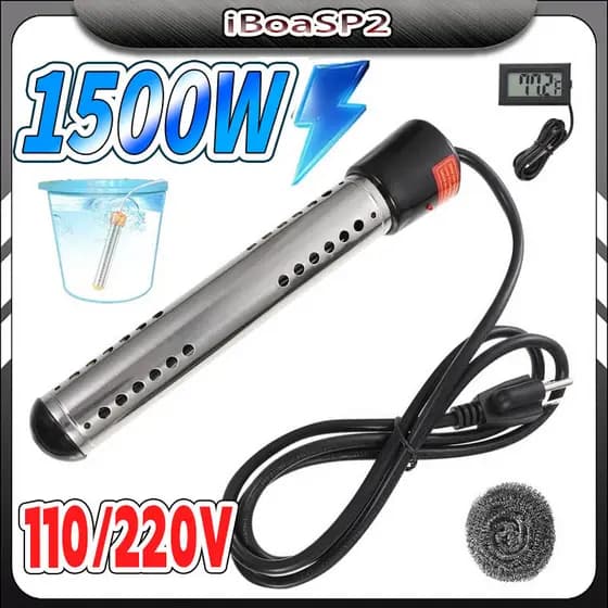 Aquecedor Água Ebulidor Elétrico Portátil Rabo Quente 1500w 110V Ferve Água Rápido MERGULHAO