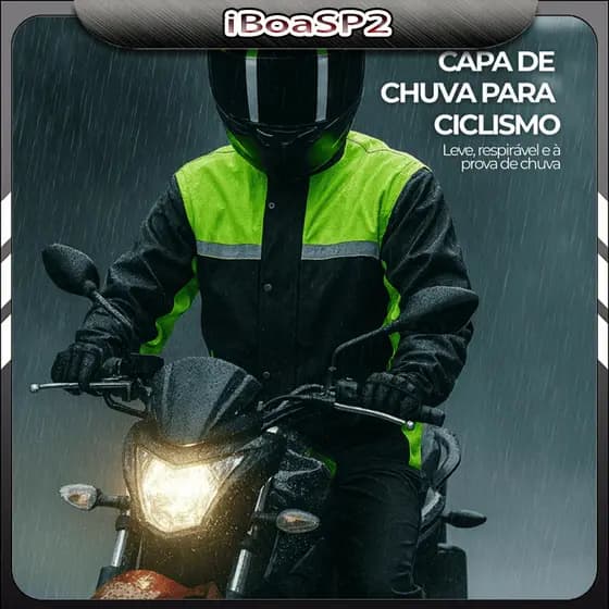 Kit Roupa De Chuva Reforçada Impermeável Para Motoqueiro
