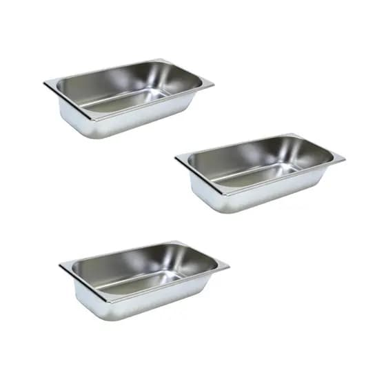 3 Cuba Gastronomica Inox 1/3x65 Gn Buffet Cozinha Restauran