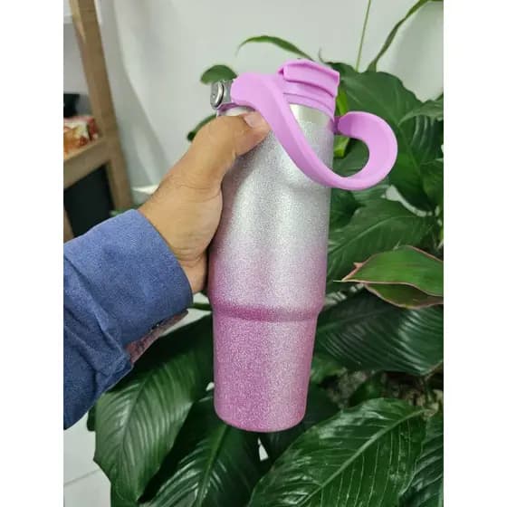 Copo Térmico Glitter 900ml lilas