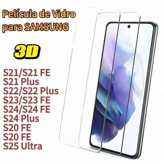 Películas 3D Vidro Temperado Samsung Galaxy S10 S20 S21 FE S22 S23 S24 S25 | Proteção 9H