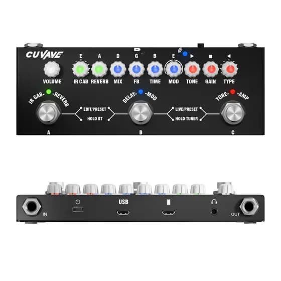 Cuvave cubo bebê guitarra elétrica pedal efeito combinado guitarra pedal gravação interface de áudio função para