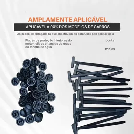 Abraçadeiras de nylon , ideal para reparos automotivos e serviços gerais