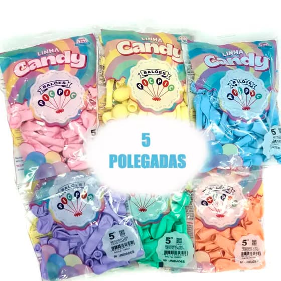 Balão PIC PIC 5 Polegadas Candy Color 50 unidades