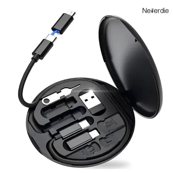 Kit Adaptador de Carregamento Rápido 60W Tipo-C para Micro USB