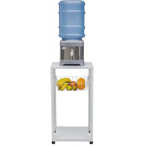Suporte Branco Para Bebedouro De Chão Em Aço Carbono