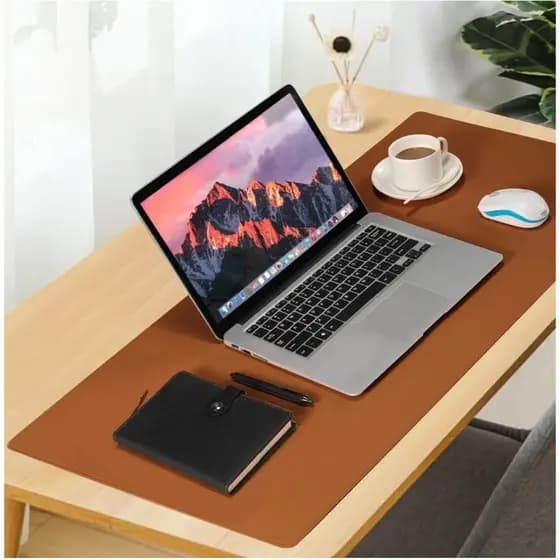 Mouse Pad Desk Pad Couro Borda Costurada Gigante Antiderrapante Tapete Mesa Gamer Setup Trabalho Estudo Protetor Mesa