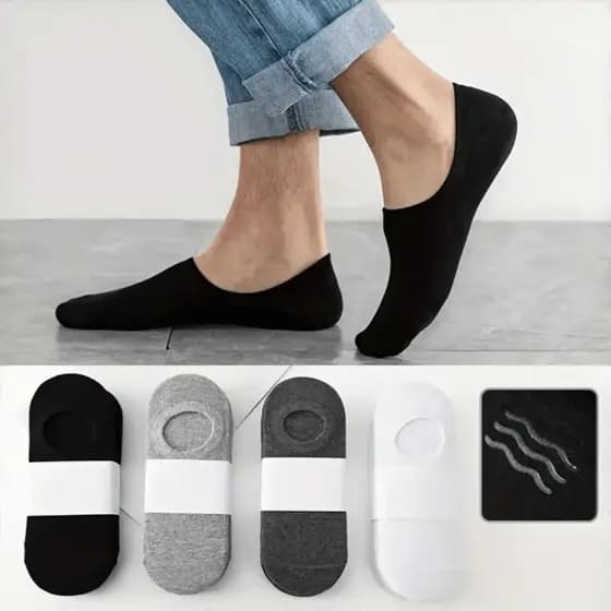Kit 12 pares de meia invisível sapatilha soquete com silicone
