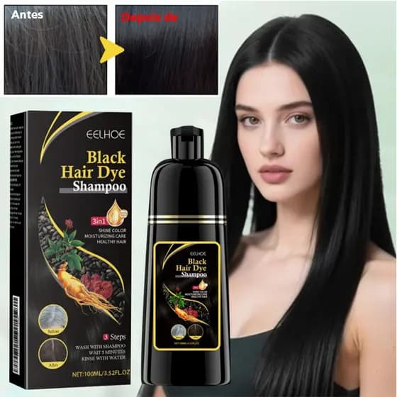 Adequado para Shampoo de cabelo preto Polygonum Multiflorum preto essência hidratante limpeza reparação amaciante de cab