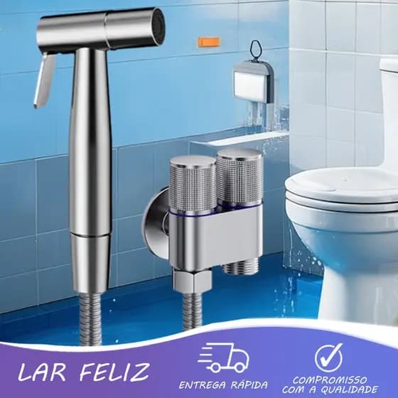 Banheiro Ducha Higiênica Registro Super Luxo Com Derivação 2 Saídas Independentes