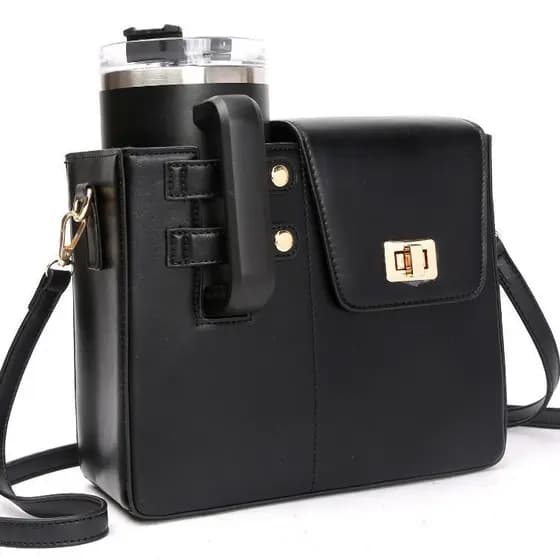 Bolsa Crossbody OKCCE com Porta Garrafa, Ideal para Academia e Caminhada, Bolsa de Água Hands-Free com Múltiplos Bolsos