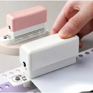 Punções De Papel Perfurador De 6 Furos Mini Cute Puncher Portable Hole for Paper 2 Folhas Capacidade