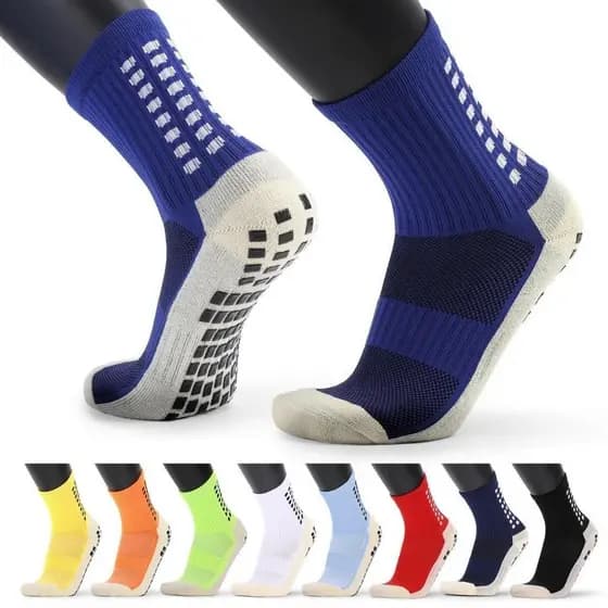 Kit 2 Pares De Meia Antiderrapantes Esportivas Futebol Algodão De Alta Qualidade