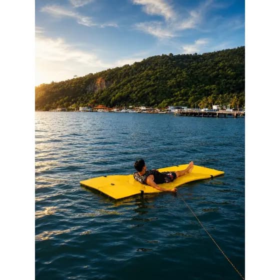 Tapete Flutuante Náutico Colchão para Água Mar Piscina Rio 3m X 1m X 40mm