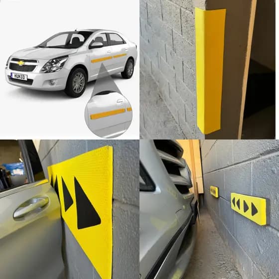 Protetores Para Portas De Carro Universal Garagem Coluna Pilastra Parede Estacionamento