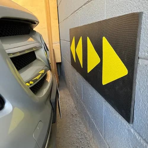 KIT 2 Protetores de Parede para Garagem e Estacionamento 100x30cm Amortecimento e Proteção Antirisco