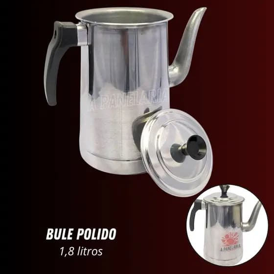 Bule polido 1,8 Litros alumínio - chá café leite multiuso cozinha