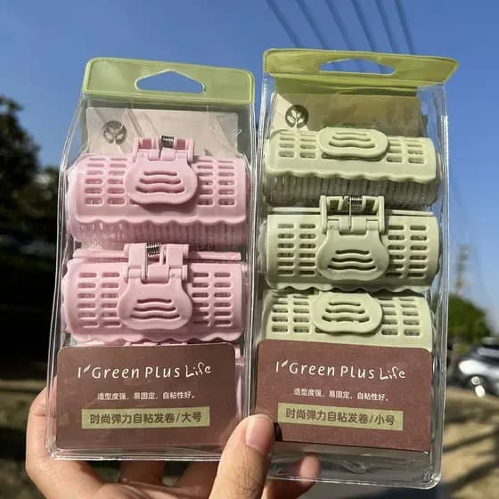 Clorofila ar cabeleireiro curling ferro curling franja curling versão coreana ferramenta útil dupla camada rolo de ondul